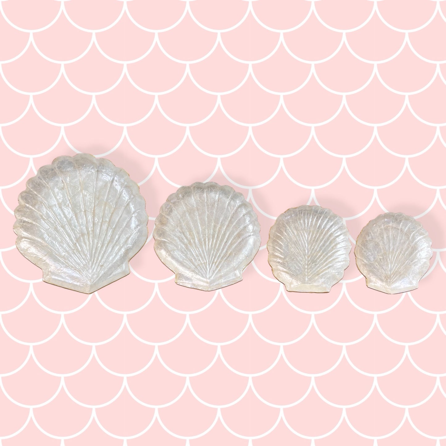 Parelmoer decoratieschaal uit Bali in 4 verschillende maten