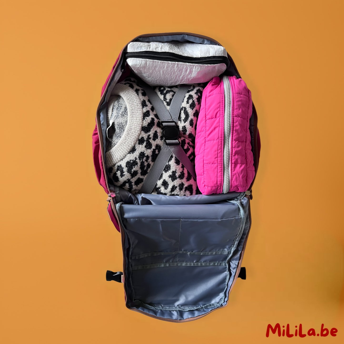 MiLiLa handbagage rugzak met slimme opbergvakken en laptopvak 15,6 inch