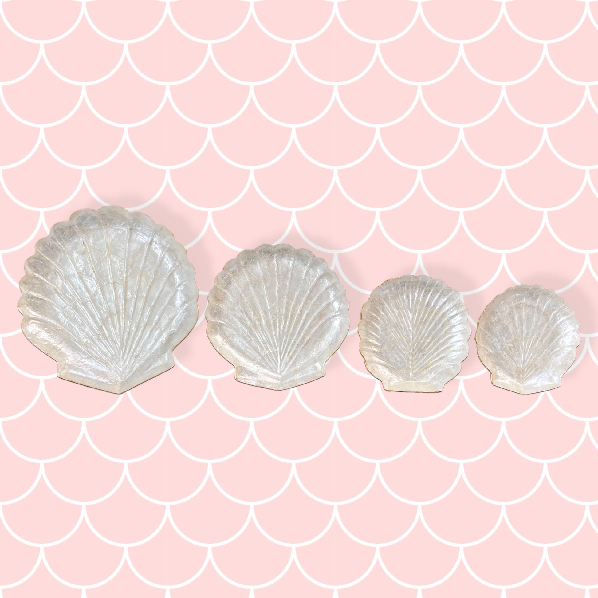 Parelmoer decoratieschaal uit Bali in 4 verschillende maten