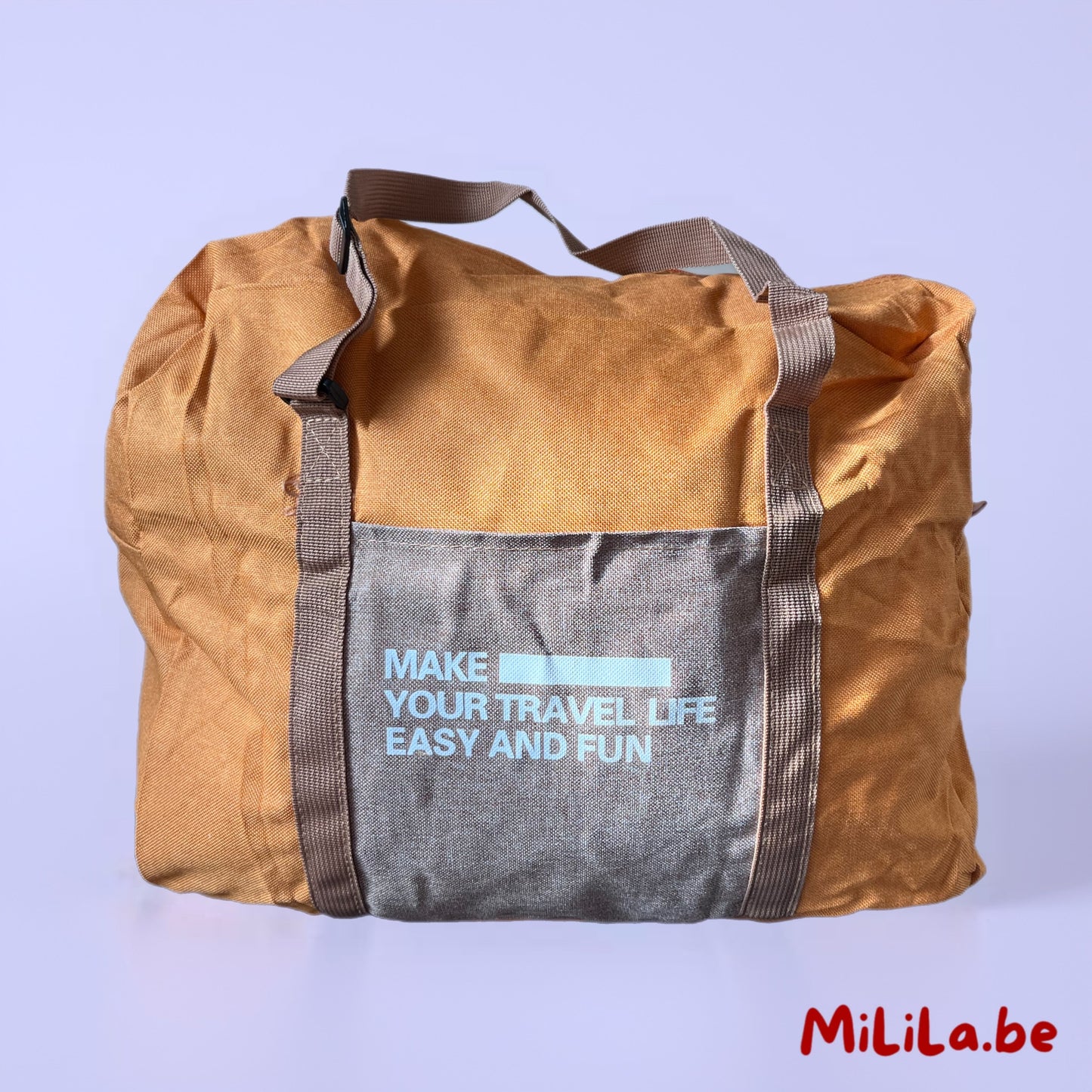 Opvouwbare duffelbag in terracotta kleur – waterdichte reistas met grote capaciteit