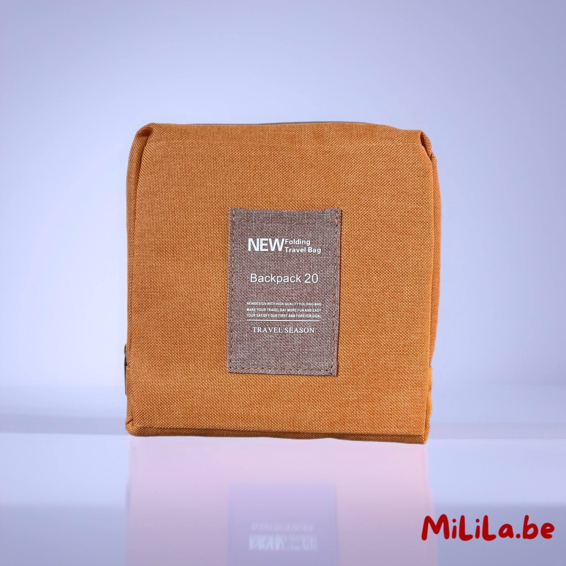 Gevouwen duffelbag in compact formaat 20x18 cm