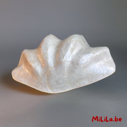 Parelmoeren schaaltje als decoratief accent in een zacht interieur