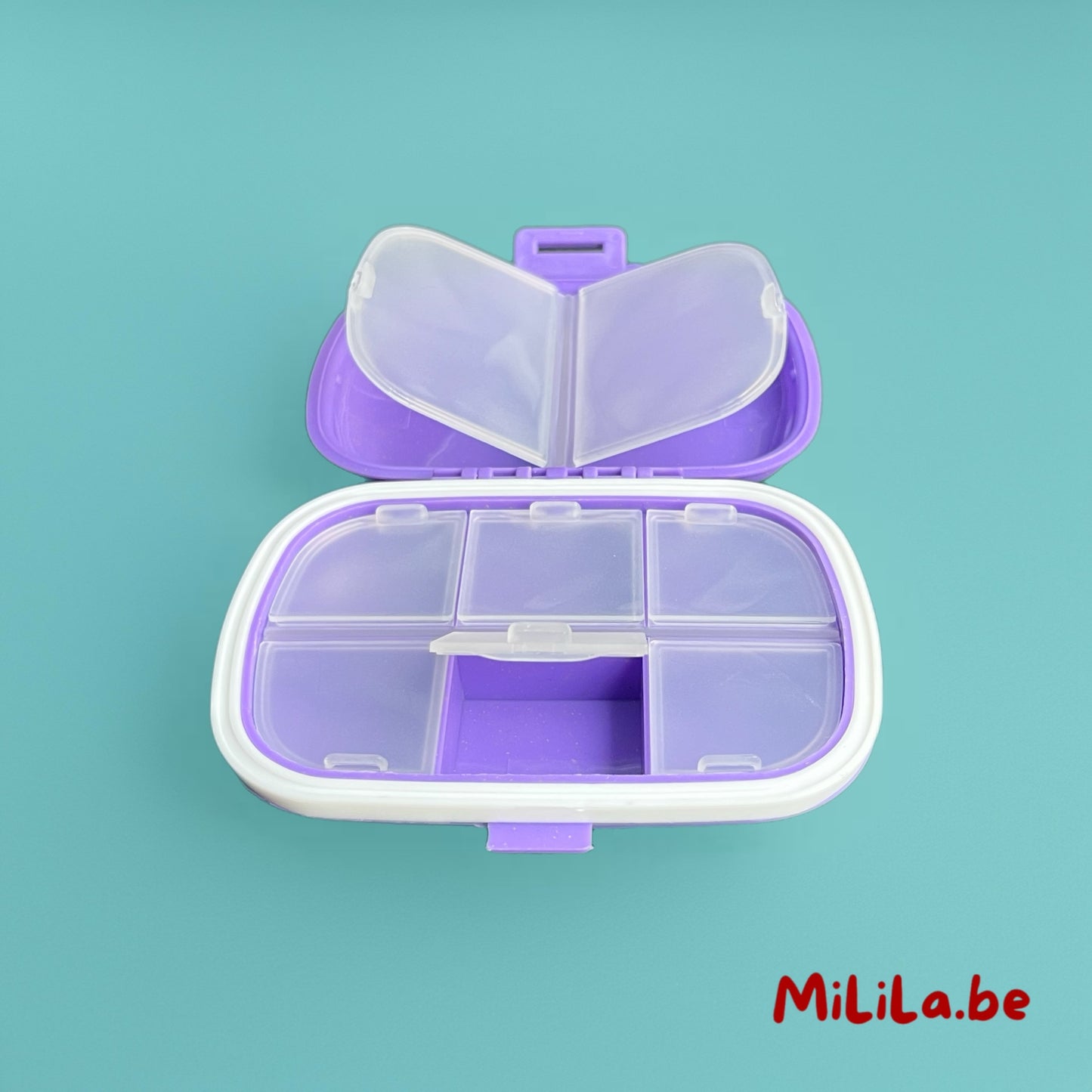 Detailfoto van de afgesloten vakjes en indeling