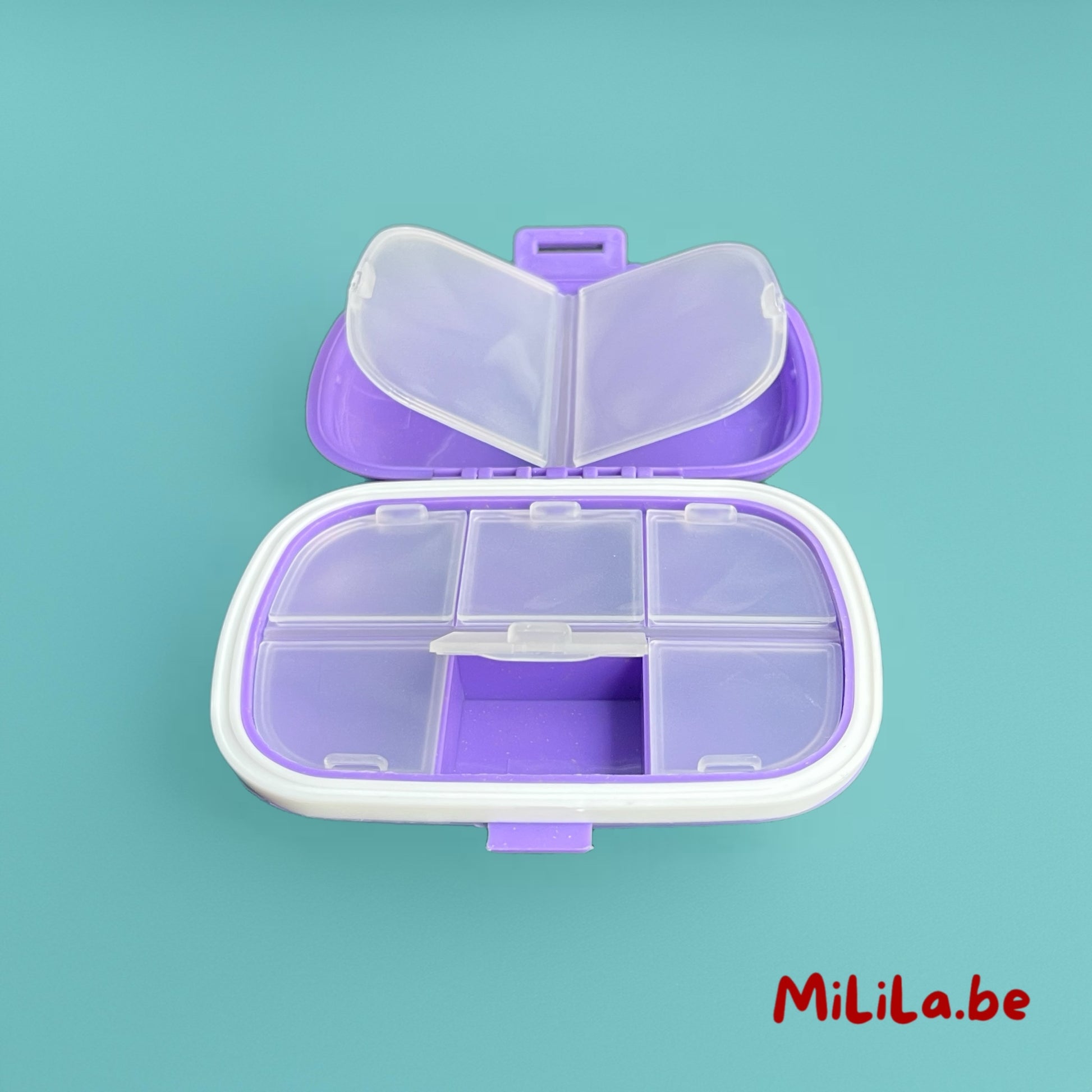 Detailfoto van de afgesloten vakjes en indeling